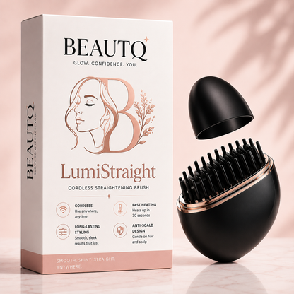 BeauTQ LumiStraight™ — Cordless Straightening Brush