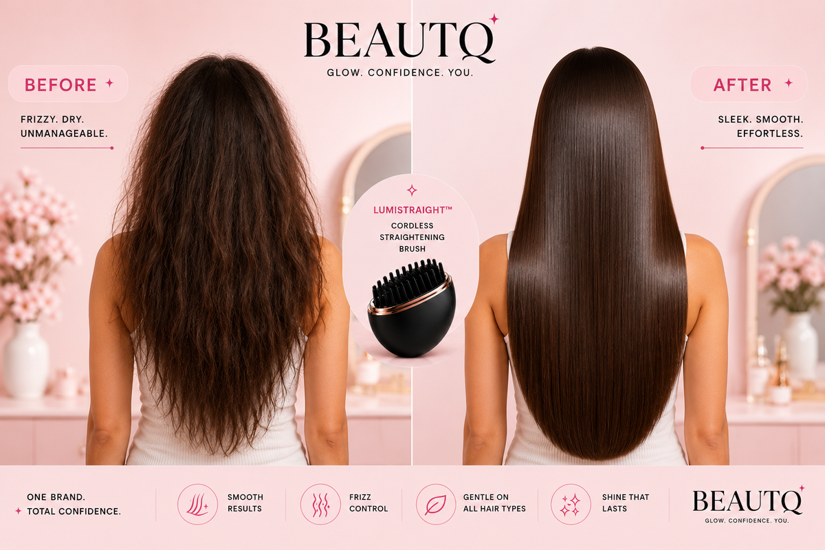 BeauTQ LumiStraight™ — Cordless Straightening Brush